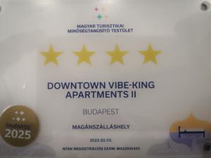 Certifikát, ocenenie alebo iný dokument vystavený v ubytovaní Downtown Vibe-Király II apts w private balcony