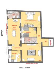 a floor plan of a house at Casa Vacanze Alessandro in Balestrate