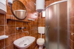 Koupelna v ubytování Apartments Bardak