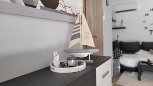 Posteľ alebo postele v izbe v ubytovaní Palatinus Apartman Esztergom