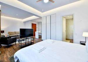 TV a/nebo společenská místnost v ubytování Boutique40 Luxury Apartment