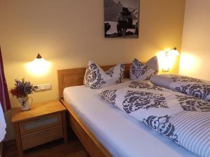 Postel nebo postele na pokoji v ubytování Beslerblick