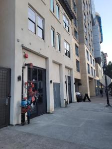 a fire hydrant on the side of a building at Hotel Gigi in San Diego