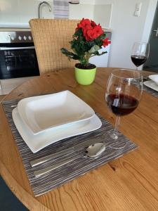 Cucina o angolo cottura di Ferienwohnung Drachennest mit Sonnenterrasse