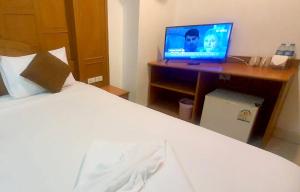 Postel nebo postele na pokoji v ubytování Chalita House