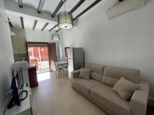 Televízia a/alebo spoločenská miestnosť v ubytovaní AR35 Coqueto apartamento en primera línea del casco antiguo