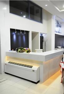 Kuchyň nebo kuchyňský kout v ubytování Kyridis Hotel