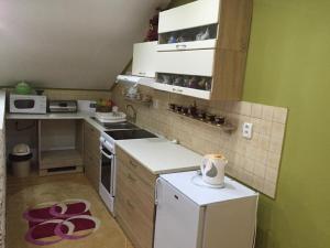 Een keuken of kitchenette bij Apartman u Puškina