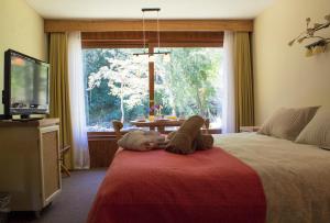 Postel nebo postele na pokoji v ubytování Hotel y Termas Huife