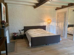 a bedroom with a bed in a room at Charmante Chambre d’hôtes Domaine-de-la-terrasse SAS et Gite ANDA - Montauban, Alba-Sud (qualité) in Lacourt-Saint-Pierre