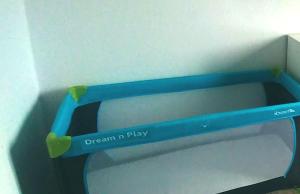 a blue chair with the words dream n play on it at F3 - "Gemütlich mit Kunst" in Dresden +7 photos