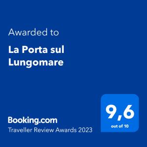 カステルサルドにあるLa Porta sul Lungomareの携帯電話のスクリーンショット