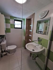 Koupelna v ubytování Ubytovanie v súkromí Zelený dom