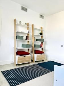 Postel nebo postele na pokoji v ubytování Moderno y completo apartamento frente al mar