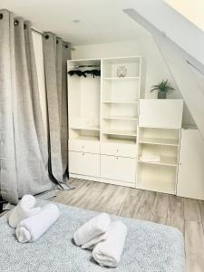 Posteľ alebo postele v izbe v ubytovaní Escapade marine