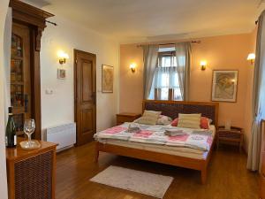 Posteľ alebo postele v izbe v ubytovaní Apartmány Lavander Mikulov