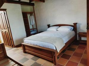 Postel nebo postele na pokoji v ubytování cabaña 3 palos