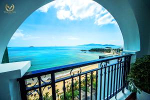 a view of the ocean from a balcony at Putin Nha Trang Hotel in Nha Trang