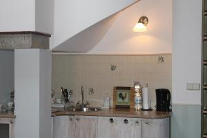 Kuchyň nebo kuchyňský kout v ubytování Duval Apartments