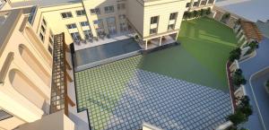 uma representação de um edifício com piscina em HOTEL PAHADI em Rourkela