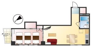 a floor plan of a house with a diagram at 伊豆白浜太洋マンション９１１ in Harada