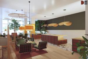 B&B HOTEL Geneva Airport的休息区