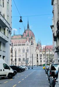 Výhľad na mesto Budapešť alebo výhľad na mesto priamo z apartmánu