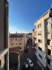 an aerial view of a city street with buildings at NOBIS Cihangir Apartments in Istanbul