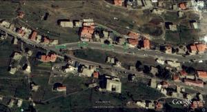 an overhead view of a road with houses and buildings at Hotel Chbat in Bcharré