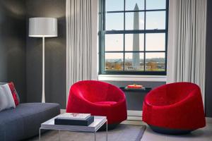 Coin salon dans l'établissement Hotel Washington