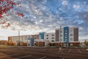 an empty parking lot in front of a hospital at Residence Inn by Marriott Columbus Airport in Columbus