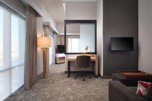 TV a/nebo společenská místnost v ubytování SpringHill Suites Minneapolis-St. Paul Airport/Mall Of America