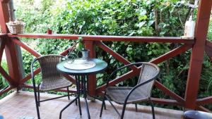 A balcony or terrace at Kerékpáros és Zarándok Vendégház
