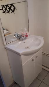A bathroom at Kerékpáros és Zarándok Vendégház