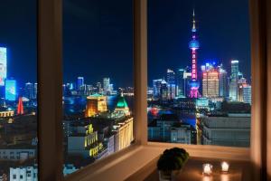 上海景观或在酒店看到的城市景观