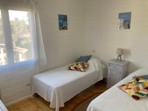 Posteľ alebo postele v izbe v ubytovaní Chalet Mimosas