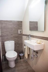 een badkamer met een toilet en een wastafel bij Casa Rural La Palmera in Almodóvar del Río