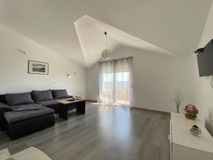 ヤセニクセにあるApartments with parking space Maslenica, Novigrad - 12636のソファとテーブルのあるリビングルーム