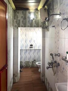 バラナシにあるShri Guest Houseのトイレと洗面台付きのバスルーム