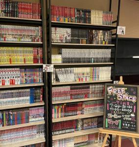 a book shelf filled with lots of dvds at Kitami Daiichi Hotel - Vacation STAY 73137v in Kitami