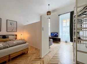Posteľ alebo postele v izbe v ubytovaní Venus Apartments - King Street IV + 9 fotografií