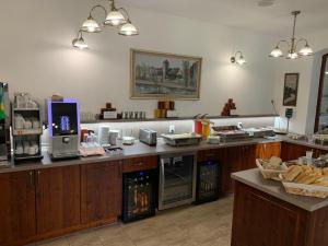 Ett kök eller pentry på Penzion Eduard