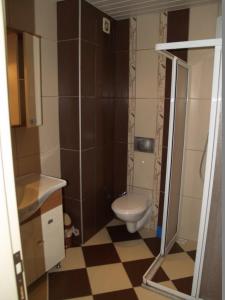 アブサルアにあるRoyal 2の小さなバスルーム(トイレ、シャワー付)