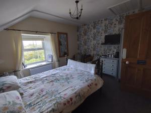 a bedroom with a bed and a window at Chyheira in Ruan Minor