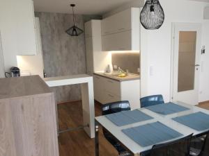 A kitchen or kitchenette at Vienna Belvedere und Hauptbahnhof Apartment Még 7 kép