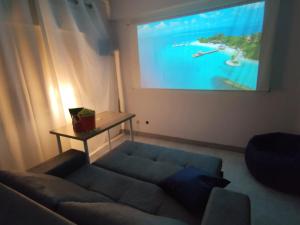 Χώρος καθιστικού στο The Whale Beach House