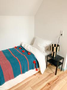 Postel nebo postele na pokoji v ubytování Ferienhaus Feni