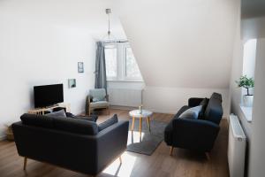 TV a/nebo společenská místnost v ubytování our farm Ferienwohnung