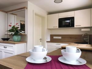 Kuchyň nebo kuchyňský kout v ubytování Amselgarten