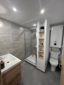 Kúpeľňa v ubytovaní Appartement 4 personnes, Piscine, Parking à Palavas les flots